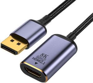 Chenyang DisplayPort to HDMI Adapter,DP DisplayPort 1.4 Source Male to HDMI 2.0 Female Display 8K 60hz UHD 4K Monitor Adapter Cable