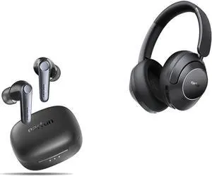 EarFun Air Pro 3 Noise Cancelling Earbuds, Qualcomm(r) aptX(tm) Adaptive Sound Wave Pro Active Noise Canceling Headphones LDAC Hi-Res Sound