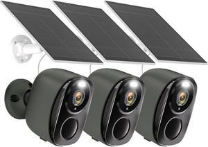 Security Cameras Wireless Outdoor -2K Home Security Camera Battery Powered, Outdoor Security Cameras with 3MP Color Night Vision/Spotlight/IP65 Waterproof/PIR Detection/2-Way Talk/Cloud/SD-up to 256G
