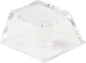 Elacgap Blank Crystal Transparent Keycaps PC Material 1U Cherry Profile R4 Keycap for MX switches Mechanical Keyboard Backlit (Cherry Transparent, 100pcs)