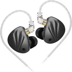 KZ Krila in-Ear Monitors Headphones, 4 Levels Tunable Hybrid Earphones Earbuds,KZ HiFi BA DD Heavy Bass IEM Headphones with 2pin Detachable Cable and Foam Eartips for Musician Singers (No mic)