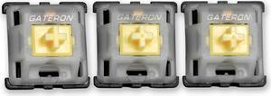 YIYANGKEYS Gateron Yellow Switches,Keyboard Switches,Gateron KS-3 Milky Top Black Bottom Housing Switches for 5 pins Keyboard110 PCS