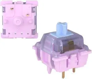 GATERON Unicorn Keyboard Switches, Linear RGB LED 5 Pin Factory Pre-lubed 50gf Key Switches for MX Mechanical Keyboard(105PCS)