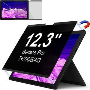 IPROKKO Privacy Screen for Surface Pro 7 Plus/7/6/5/4/(12.3 inch), Magnetic Removable Microsoft Surface Privacy Filter, Laptop Anti Glare Blue Light Screen Protector