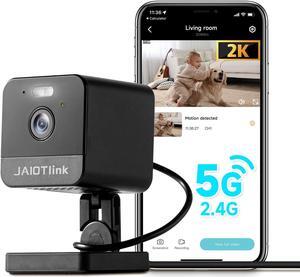 JAIOTlink 2K 2.4G/5G Dual-Band Security Camera Indoor, Plug-in Cameras for Home Security, Baby/Pet WiFi Camera with Phone App, Smart Night Vision, Motion Detection, 2-Way Talk