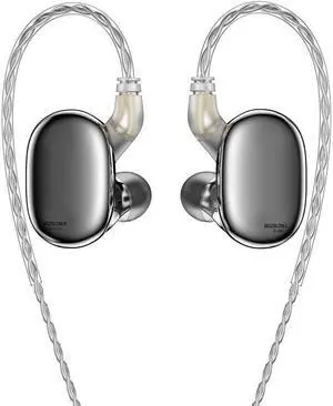keephifi Earphone BLON BL-max in-Ear Monitor 6mm Lightweight Diaphragm and 10mm Carbon Diaphragm Headphones for HiFi Music Headsets with 2 Pin Removable Cable (no mic, Gun)