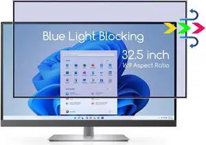 32 Inch Monitor Screen Protector Anti Blue Light Screen Filter for 32-inch LG, ViewSonic, SCEPTRE, Dell, SAMSUNG, MSI, AOC, KOORUI Computer Monitor 16:9 -Blocking Blue Light, Glare, Bubble Free
