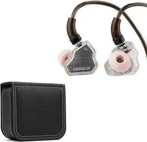 Linsoul 7Hz x Crinacle Zero:2 in Ear Monitor (Silver) + Kiwi Ears Earbud Case