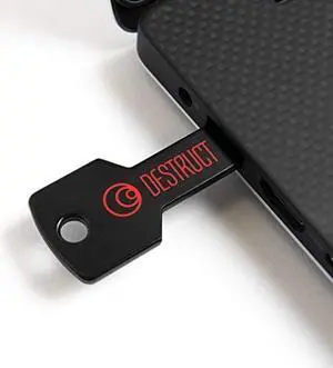 DESTRUCT USB Gadget - Military Grade Hard Drive Wiper - Permanently Erase All Data on PC and Laptops Before Selling