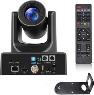 NDI PTZ Camera, PTZ Camera with 20X Optical Zoom 1080p Live Streaming for Church, Conference and Live Production, HDMI PTZ Camera,Video Conference Camera NDI HX 4.6 (Black)