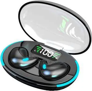 Invisible Sleep Wireless Earphone, Ipx5 Waterproof Bluetooth Earbuds, Lightweight Sleep Headphones Bluetooth 5.3, Painless Invisible Sleep Earphones for Sensitive Sleeper, Long Battery Life (black)
