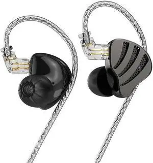 CCA ND Nice in Ear Monitor headphones,1BD 1DD Hybrid Drivers IEM Earphones,Clear Sound HiFi Earphones, with Metal Faceplate,2 Pin Detachable Cable