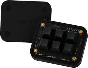 NLOFIN Custom Macro Pad Programmable Designer Mini Keyboard 6 Keys (Black,KB06)