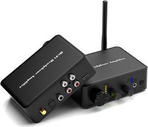 Hi-Fi 32-300 Ohm Headphone Amplifier DAC with Bass Treble Controls Optical/Coaxial/RCA Inputs,RCA/3.5mm Headphone Ouput,100dB SNR,24-bit 192KHz,Digital-to-Analog Audio Converter Adapter for Speakers