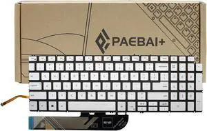 PAEBAI+ Replacement Laptop Keyboard Backlight for Dell inspiron 15 3501 3502 3505 5501 5502 5508 5584 5590 5593 5594 5598, inspiron 15 7500 7501 7590 7591 7791 Series P42E P88F P90F US Layout