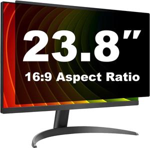Pozlle 23.8 Inch Computer Privacy Screen Shield for 16:9 Widescreen Desktop Monitor - Anti-Glare Blue Light Privacy Filter and Anti Spy Privacy Screen Protector Film