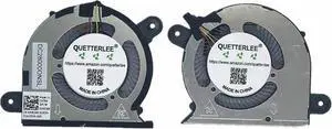 QUETTERLEE Replacement New Laptop CPU+GPU Cooling Fan for Dell XPS 2020 Year 9300 9310 P117G Series 0FRK0V 0WX28K EG50040S1-CI40-S9A EG50040S1-CI30-S9A DC5V Fan