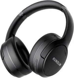 RUNOLIM Hybrid Active Noise Cancelling Headphones, Wireless Over Ear Bluetooth Headphones with Microphone, 70H Playtime, Foldable Headphones with HiFi Audio, Deep Bass for Home Travel Office