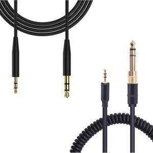 Saipomor QC45 Audio Cable 2.5mm to 3.5mm&6.35mm Coiled Cord Compatible with Bose NC700 QuietComfort 25 QC35 QC35II QC45 On-Ear2 OE2 OE2i Soundlink SoundlinkII SoundTrue Headphones