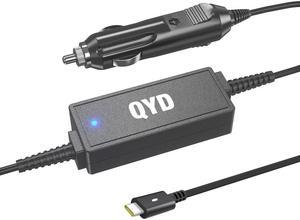 QYD 65W USB TypeC Car Charger Power Adapter Replacement for Laptop Lenovo Yoga 720 910 920 X1 Carbon MacBook Pro 133 A1706 A1708 MJ262LLA Razer Blade ASUS Dell Acer Notebook USBC Car Power Supply