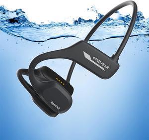 TTBESMI Bone Conduction Headphones Bluetooth Open Ear Running Headphones Wireless Bone Conduction Head Set Waterproof Headphones for Swimming Bluetooth Underwater Inductivv Bone Conduction Headphones