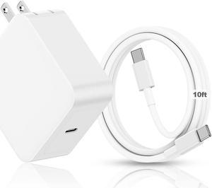 100W Mac Book Pro Charger with 10ft USB C to C Cable, GaN PD USB C Fast Wall Charger Power Adapter Compatible with MacBook Pro 16, 15, 14, 13 Inch, MacBook Air 13 Inch, iPad Pro 2021/2020/2019/2018