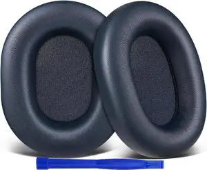 SOULWIT Lambskin Replacement Earpads for Sony WH-1000XM5 (WH1000XM5) Noise Canceling Headphones, Ear Pads Cushions with Softer Lambskin, Noise Isolation Foam, Added Thickness - Brilliant Blue