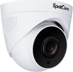 SpotCam TC1-P 2K Cloud AI PoE Business Dome IP Camera, Indoor, Two Way Audio, Night Vision, Human Detection, Support SD Card, Free 24 Hour Cloud Recording, Made in Taiwan