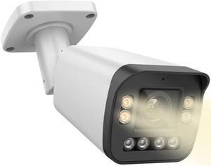 PANOEAGLE 8MP Full Color Varifocal PoE IP Camera, 5X Optical Zoom Bullet Camera Outdoor with 2.7~13.5mm Lens,Smart Dual Light Night Vision,Human/Vehicle Detection,2 Way Talk,SD Card Slot (256GB),IP67