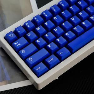 Double Shot Blue Keycaps Cherry Profile Translucent Keycaps Set 114 Keys Fit for Mechanical Keyboard 60% 65% 95% Cherry Mx Switches
