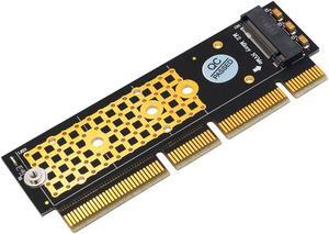 M.2 NGFF NVMe SSD to PCIE 3.0 X16/X8/X4 Adapter with heatsink for 1U/2U Server and Low Profile PC