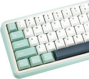 144 Keys Retro White Keycaps Japanese, Custom Cherry Keycaps, Dye Sub PBT Keycaps, Vintage Keycaps for Mechanical Keyboard, Keycaps Set for ANSI/ISO Layout Mechanical Gaming Keyboard
