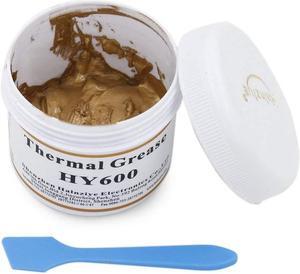 Halnziye HY600-100g Gold Silicone Compound Thermal Conductive Grease Paste for PC CPU GPU Chipset Cooling(HY600-100g)