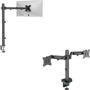 WALI Dual Monitor Mount, Monitor Arm Fits 2 Screens up to 32 inch, Dual Monitor Stand for Desk 19.8 lbs