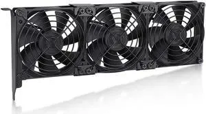 Wathai 3x90mm GPU Cooler Fans, 10.86in(L) x 4.72in(W) x 1.18in(H), Desktop, 120 CFM, 37dBA, PWM Controllable, 12V, 1800RPM, For Gaming, Video Editing, Mining Rigs