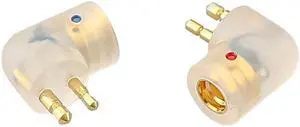 MMCX Cable Connected to ER4P ER4B ER4S ER4PT ER6I Earphone for Etymotic Series Earphone Audio Jack Adapte Curved Shape (Transparent)