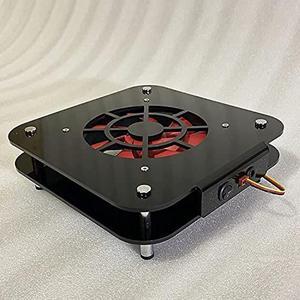 Yoqanr Mac Mini Radiator Cooling Fan Wind Speed Enhancement Modified Chassis ,Mini Radiator Overclock Base with 12cm Silent Fan