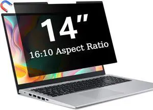 ZOEGAA Magnetic 14 Inch Laptop Privacy Screen Filter,Compatible with HP/Dell/Acer/Asus/Samsung/Lenovo,for Removable 16:10 Widescreen Display Laptop Privacy Screen 14 inch and Anti-Glare Protector