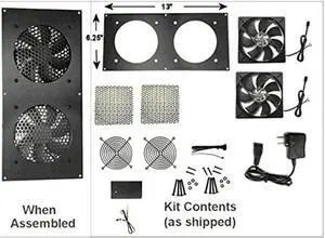Coolerguys Dual 120mm Fan kit with pre-Set Thermal Controller CG-1202-P