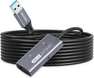 AGVEE 33ft / 10m USB 3.0 Active Extension Cable, USB3.0 Male to Female Extender Repeater Ultra Extra Long Signal Booster Cord for 2.5" 3.5" Hard Drive, Flash Driver, Mouse Keyboard, Printer, Gray