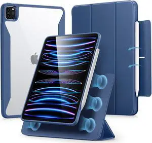 ESR iPad Pro 11 Case with Pencil Holder, Magnetic Cover, and Stand, Navy Blue