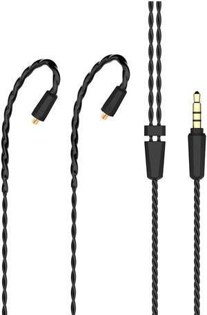 okcsc MMCX Headphone Cable 3.5mm Plug 4-level stereo Earphone Upgrade Cables for shure se215 se315 se425 se535 se846 ue900s westone w80 No Mic 4FT