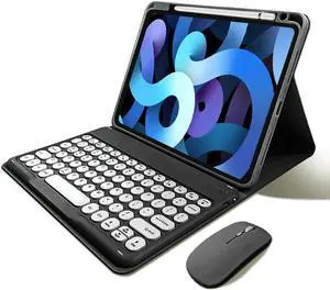 kaitesi Keyboard Case for iPad 9th/8th/7th Generation 10.2", Detachable Wireless Bluetooth Keyboard with Mouse Slim Smart Folio Case for iPad Pro 10.5"/iPad Air 3rd Gen (Black)