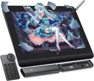 XP-PEN XP Pen Drawing Tablet with Screen Full-Laminated Graphics Drawing Monitor Artist Pro 14 Gen2 Graphics Tablet with 16384 Pressure Levels X3 Pro Battery-Free Stylus Adjustable Stand Mini Keydial