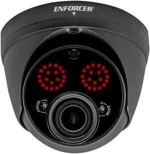 Seco-Larm EV-Y2501-AMGQ 4-in-1 HD Analog Varifocal Turret Camera, 2.8~12mm Lens, 2592x1944 Resolution, 1/2.7" 5MP CMOS, DWDR/2D-NR, TVI/CVI/AHD/Analog Format, 40 SMT IR LEDs, 12VDC, Gray Housing