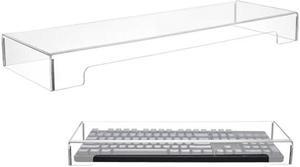 Acrylic Clear Keyboard Cover, Protector Anti-Cat,18inch Monitor Stand,Monitor Storage Protector Bridge Standard Proof Accessories For Desk Keyboard Protector Prevent Cat Trampling.