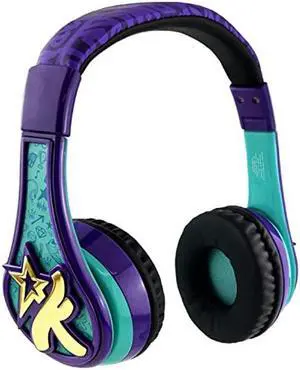 eKids Karmas World Bluetooth Headphones, Wireless Headphones with Microphone includes Aux Cord, Kids Headphones for School, Home, or Travel