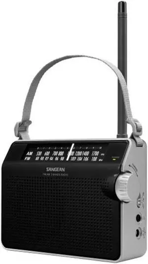 Sangean PR-D6BK AM/FM Compact Analog Portable Radio,Black