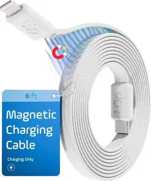 lup Magnetic Cable | 6.0ft | USB-C to Lightning |Charging only | Magnetic Charger Cord Compatible with iPhone Magnetic Charging Cable Magnetic USB c Charging Cable Lightning Flexible Magnetic Cable