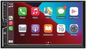 Dual Electronics DCA73W 7-inch Certified Apple CarPlay Android Auto Wired or Wireless | Double DIN Touchscreen Car Stereo Radio | Bluetooth | Backup Camera Input | USB Playback & Charge